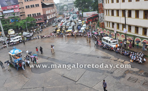 Polytechnic students form Human Chain opposing changes in carry-over system